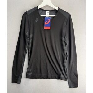 ASICS Women's Sz M Black‎ Tactic Court Long Sleeve T Shirt NWT